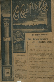 Ognisko : pismo miesięczne ilustrowane poświęcone nauce, sprawom społecznym, literaturze, sztuce. Nr 7 (lipiec 1903)