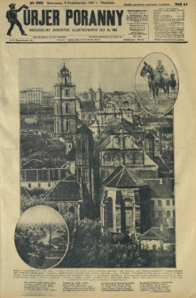 Kurjer Poranny : niedzielny dodatek ilustrowany do R. 51, No 280 (9 października 1927)
