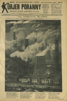Kurjer Poranny : niedzielny dodatek ilustrowany do R. 51, No 301 (30 października 1927)