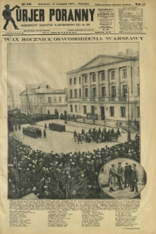 Kurjer Poranny : niedzielny dodatek ilustrowany do R. 51, No 315 (13 listopada 1927)