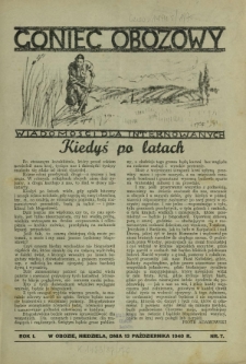 Goniec Obozowy : wiadomości dla internowanych R. 1, Nr 7 (13 października 1940)