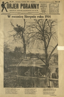 Kurjer Poranny : niedzielny dodatek ilustrowany do R.52, No 216 (5 sierpnia 1928)