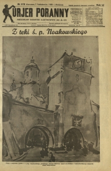 Kurjer Poranny : niedzielny dodatek ilustrowany do R.52, No 279 (7 października 1928)