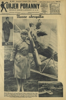 Kurjer Poranny : niedzielny dodatek ilustrowany do R.52, No 307 (4 listopada 1928)