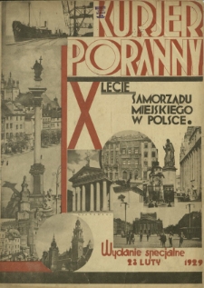 X lecie Samorządu Miejskiego w Polsce : wydanie specjalne 23 luty 1929