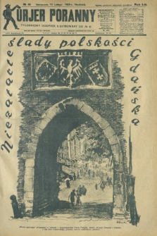 Kurjer Poranny : tygodniowy dodatek ilustrowany do R. 53, No 41 (10 lutego 1929)