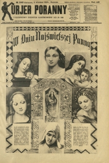 Kurjer Poranny : tygodniowy dodatek ilustrowany do R. 53, No 249 (8 września 1929)