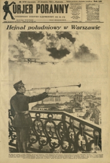 Kurjer Poranny : tygodniowy dodatek ilustrowany do R. 53, No 270 (29 września 1929)