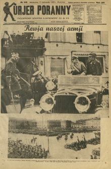 Kurjer Poranny : tygodniowy dodatek ilustrowany do R. 53, No 319 (17 listopada 1929)
