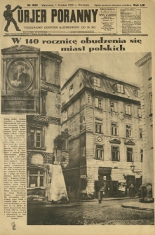 Kurjer Poranny : tygodniowy dodatek ilustrowany do R. 53, No 333 (1 grudnia 1929)