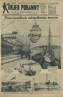 Kurjer Poranny : tygodniowy dodatek ilustrowany do R. 54, No 40 (9 lutego 1930)