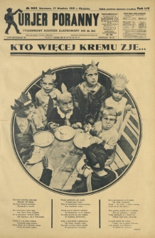 Kurjer Poranny : tygodniowy dodatek ilustrowany do R. 54, No 262 (21 września 1930)