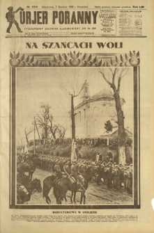 Kurjer Poranny : tygodniowy dodatek ilustrowany do R. 54, No 339 (7 grudnia 1930)