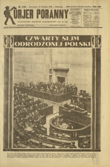 Kurjer Poranny : tygodniowy dodatek ilustrowany do R. 54, No 346 (14 grudnia 1930)
