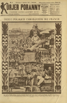 Kurjer Poranny : tygodniowy dodatek ilustrowany do R. 55, No 4 (4 stycznia 1931)