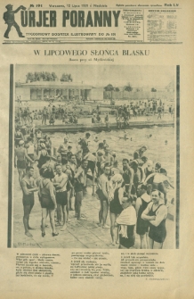 Kurjer Poranny : tygodniowy dodatek ilustrowany do R. 55, No 191 (12 lipca 1931)