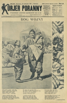 Kurjer Poranny : tygodniowy dodatek ilustrowany do R. 55, No 324 (22 listopada 1931)
