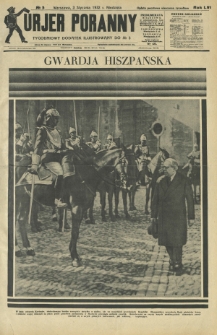 Kurjer Poranny : tygodniowy dodatek ilustrowany do R. 56, No 3 (3 stycznia 1932)