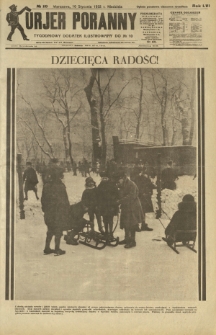 Kurjer Poranny : tygodniowy dodatek ilustrowany do R. 56, No 10 (10 stycznia 1932)