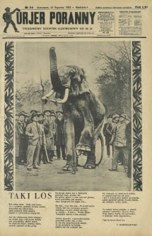 Kurjer Poranny : tygodniowy dodatek ilustrowany do R. 56, No 24 (24 stycznia 1932)