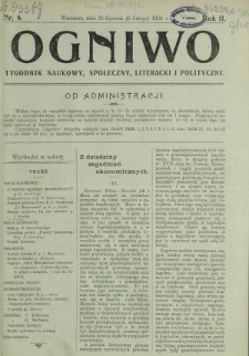 Ogniwo : tygodnik naukowy, społeczny, literacki i polityczny. R. 2, Nr 6 (24 stycznia/6 lutego 1904)