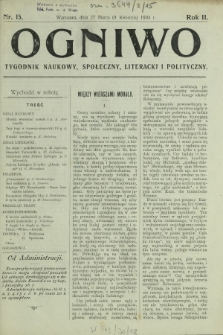 Ogniwo : tygodnik naukowy, społeczny, literacki i polityczny. R. 2, Nr 15 (27 marca/9 kwietnia 1904)