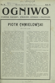 Ogniwo : tygodnik naukowy, społeczny, literacki i polityczny. R. 2, Nr 18 (17/30 kwietnia 1904)
