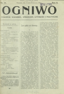 Ogniwo : tygodnik naukowy, społeczny, literacki i polityczny. R. 2, Nr 44 (16/29 października 1904)
