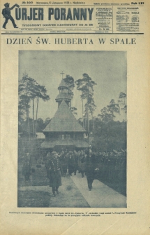 Kurjer Poranny : tygodniowy dodatek ilustrowany do R. 56, No 309 (6 listopada 1932)