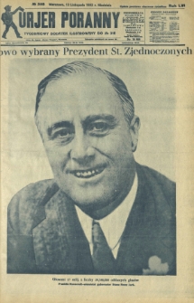 Kurjer Poranny : tygodniowy dodatek ilustrowany do R. 56, No 316 (13 listopada 1932)