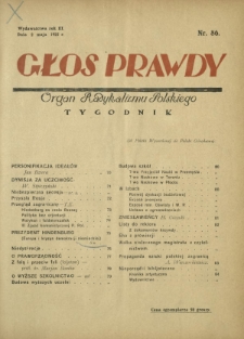 Głos Prawdy : organ radykalizmu polskiego. R. 3, Nr 86 (2 maja 1925)