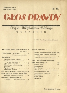 Głos Prawdy : organ radykalizmu polskiego. R. 3, Nr 89 (23 maja 1925)