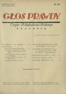 Głos Prawdy : organ radykalizmu polskiego. R. 3, Nr 101 (15 sierpnia 1925)