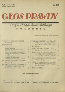 Głos Prawdy : organ radykalizmu polskiego. R. 3, Nr 102 (22 sierpnia 1925)