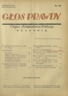 Głos Prawdy : organ radykalizmu polskiego. R. 3, Nr 105 (12 września 1925)