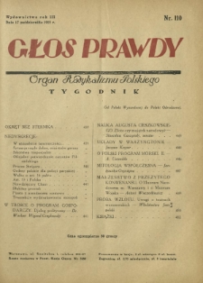 Głos Prawdy : organ radykalizmu polskiego. R. 3, Nr 110 (17 października 1925)