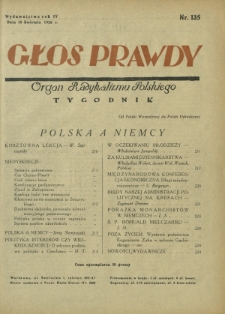 Głos Prawdy : organ radykalizmu polskiego. R. 4, Nr 135 (10 kwietnia 1926)