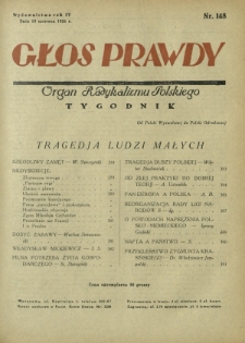 Głos Prawdy : organ radykalizmu polskiego. R. 4, Nr 148 (19 czerwca 1926)
