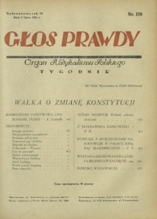 Głos Prawdy : organ radykalizmu polskiego. R. 4, Nr 150 (3 lipca 1926)