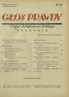 Głos Prawdy : organ radykalizmu polskiego. R. 4, nr 152 (31 lipca 1926)
