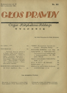 Głos Prawdy : organ radykalizmu polskiego. R. 4, Nr 161 (2 października 1926)