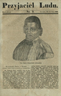 Przyjaciel Ludu : czyli tygodnik potrzebnych i pożytecznych wiadomości. R. 5, No 3 (21 lipca 1838)