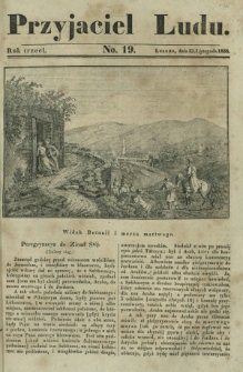 Przyjaciel Ludu : czyli tygodnik potrzebnych i pożytecznych wiadomości. R. 3, No 19 (12 listopada 1836)