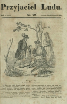Przyjaciel Ludu : czyli tygodnik potrzebnych i pożytecznych wiadomości. R. 3, No 20 (10 listopada 1836)