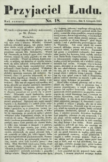 Przyjaciel Ludu : czyli tygodnik potrzebnych i pożytecznych wiadomości. R. 4, No 18 (4 listopada 1837)