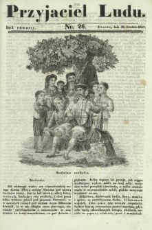 Przyjaciel Ludu : czyli tygodnik potrzebnych i pożytecznych wiadomości. R. 4, No 26 (30 grudnia 1837)