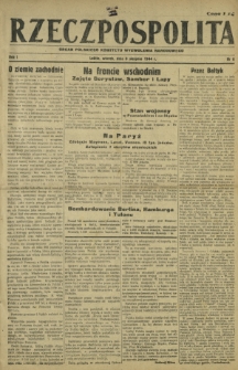 Rzeczpospolita : organ Polskiego Komitetu Wyzwolenia Narodowego. R. 1, nr 6 (8 sierpnia 1944)