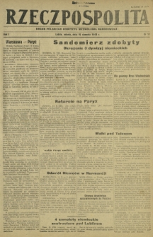 Rzeczpospolita : organ Polskiego Komitetu Wyzwolenia Narodowego. R. 1, nr 17 (19 sierpnia 1944)