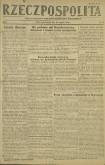 Rzeczpospolita : organ Polskiego Komitetu Wyzwolenia Narodowego. R. 1, nr 19 (21 sierpnia 1944)