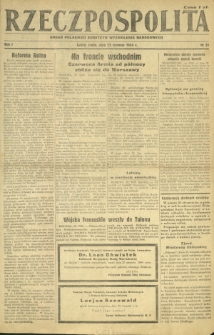 Rzeczpospolita : organ Polskiego Komitetu Wyzwolenia Narodowego. R. 1, nr 21 (23 sierpnia 1944)